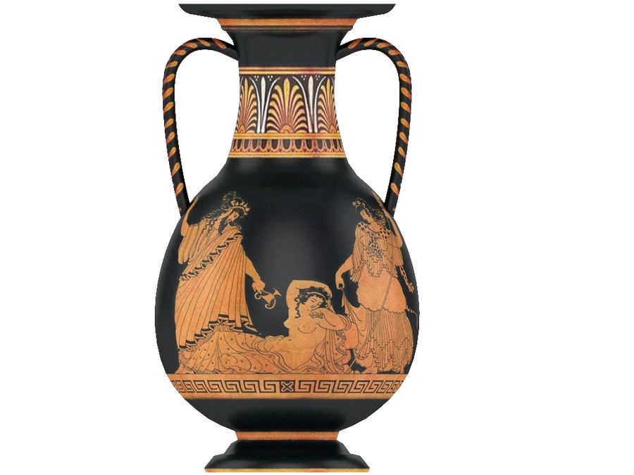 jarrón griego antiguo de cerámica las civilizaciones clásico el ecati mobiliario grecia historia modelo pelike la roma florero 3D print model - Mito3D