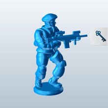 green beret v1 people printable lowpoly 3d print model - Mito3D