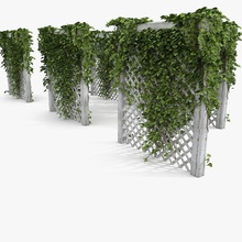 Yeşil Beyaz bahçe ahşap çit sarmaşık arbor mimarlık tırmanmak orman gazebo yeşil litarvan model doğal doğa otopark veranda pavilion kameriye bitki sundurma residence yaz Çamlık teras duvar beyaz 3d print model - Mito3D