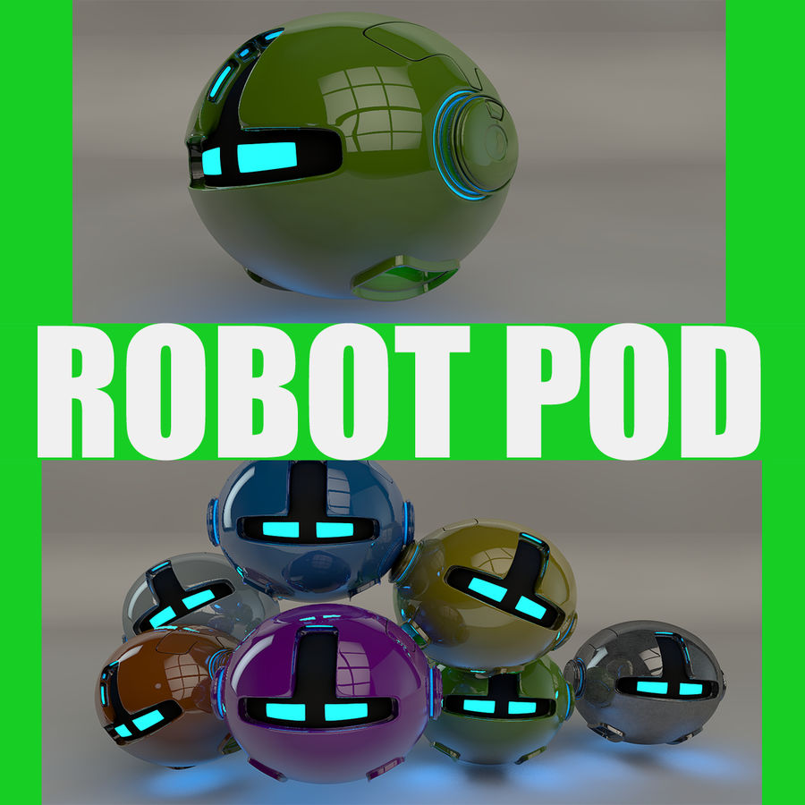 robot vert pod v2 cyber cybernétique fi gratuite mouche laser mech mecha de modèle la sonde richenks le robotique sci expédition à france vaisseau spatial tech transport ovni l'arme 3D print model - Mito3D