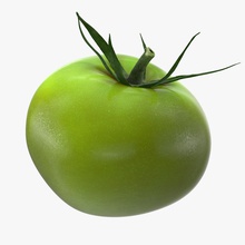 green tomato 3d molier food fresh freshness healthy international juicy model natural nature organic plant raw realistic ripe round scan scn tasty vegetable vray whole 3d print model - Mito3D