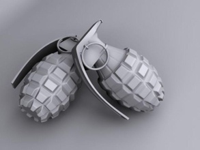 granada de la bomba combate explosiva gothamite mano piña el proyectil arma 3d print model - Mito3D