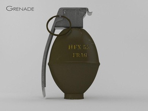 el bombası bomba tasarım frag oyun hegrenade mfrid askeri model nade mermi silah 3d print model - Mito3D
