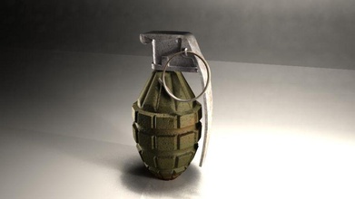 grenade 2 bomb danrankin11 explosion firearm frag he nade projectile war weapon world 3d print model - Mito3D