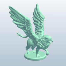 griffin v1 mítico criaturas printable lowpoly míticas 3d print model - Mito3D