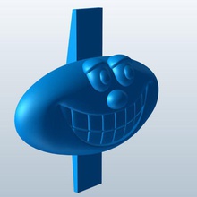 faccia ghignante enorme bocca denti mostrando v1 il cappuccio ornamento ghignando le decorazioni stampabile lowpoly 3d print model - Mito3D
