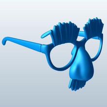 groucho glasses v1 apparel printable lowpoly 3d print model - Mito3D