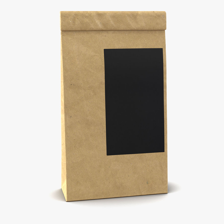 café molido, bolsa de papel 3d molier la en blanco cuadro claro el contenedor diseño aluminio alimentos completo suelo industrial internacional modelo pack embalaje plástico producto merienda plantilla 3D print model - Mito3D