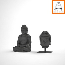 groundhog 3d black body buddha buddhism character feng furnishings furniture head human model religious shui statue 3d print model - Mito3D