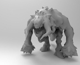 guardian hell doom monster hellspawn crocodile characters 3d print model - Mito3D
