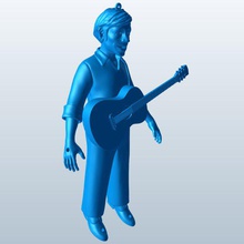 guitar player v1 puppet toys printable lowpoly 3d print model - Mito3D
