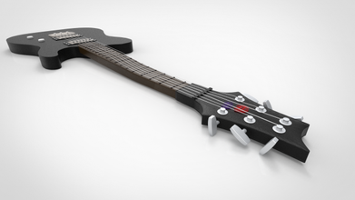 guitar gutiar musical instrument music item props 3d print model - Mito3D