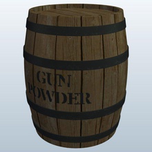 gun powder keg v1 containers printable lowpoly 3d print model - Mito3D