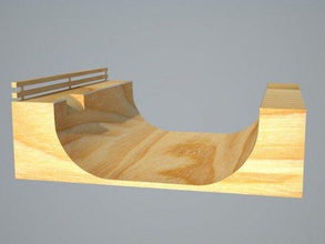 takla paten rampa skate bmx ahşap mimarlık 3d print model - Mito3D