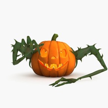 la citrouille d'halloween de l'automne cgs3d caractère décoration mal visage ferme les aliments fruits fête tête vacances d'horreur jack lant lanterne modèle cauchemar o d'orange effrayant légumes 3d print model - Mito3D
