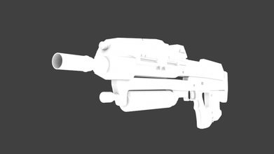 halo assault rifle unsc 3 4 spartan gun weapons 3d print model - Mito3D