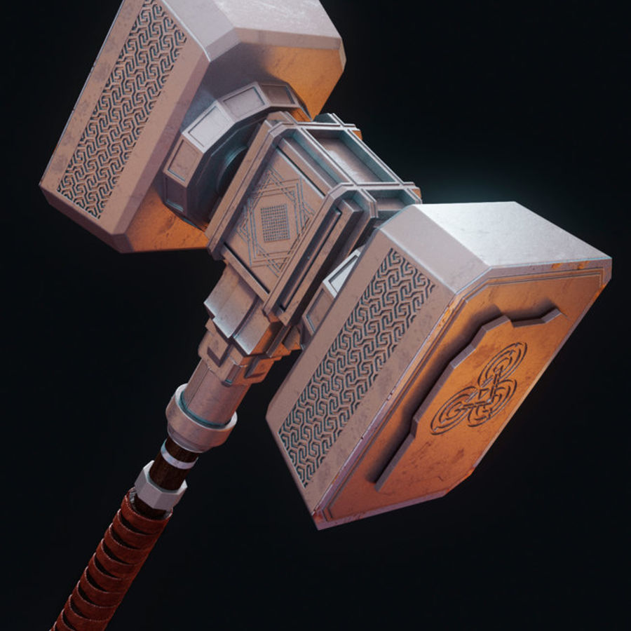hammer ancient background blunt diverseart equipment fantasy handle illustration image industrial isolate melee metal model object single sl sledge steel thor tool vector war weapon white 3D print model - Mito3D