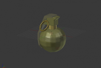 hand grenade lowpoly low poly weapons architecture 3d print model - Mito3D