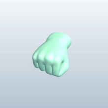 hand v2 clenched fist anatomy printable lowpoly 3d print model - Mito3D