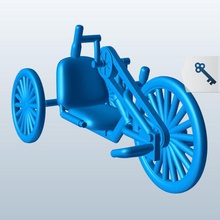 handcycle v1 transportation printable lowpoly 3d print model - Mito3D