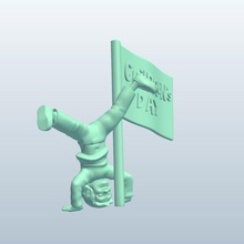 Handstandkind v1 Handstand Kind druckbar Lowpoly 3d print model - Mito3D
