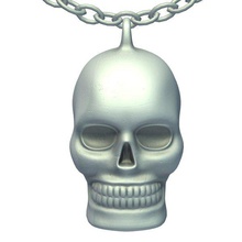 hanging charm scull v1 skull apparel printable lowpoly 3d print model - Mito3D