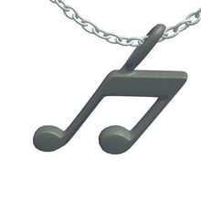 hanging charm v2 music note apparel printable lowpoly 3d print model - Mito3D