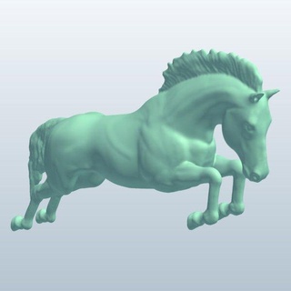 hanoverian horse jumping v1 animals printable lowpoly 3d print model - Mito3D