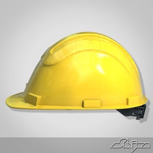 hardhat 3d accessory architecture builder cap caution character clothes equipment factory hat headgear helmet industrial model plastic protective safety shiva3d uniform vray worker worn yellow 3d print model - Mito3D