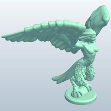 Harpyie v1 mythische Kreaturen bedruckbar ist lowpoly 3d print model - Mito3D