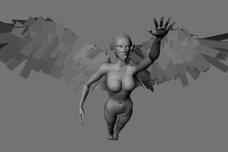 harpy anatomy attractive beautiful character claw cool dangerous demons enemy female flight fly frightening girl human lady model rig scary thinkingonpause wing woman 3d print model - Mito3D
