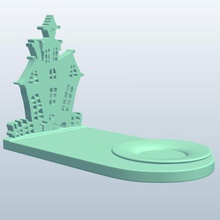 hauntedhouse v1 haunted house seasonal printable lowpoly 3d print model - Mito3D