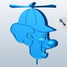 tête de chapeau à hélice v1 l'hélice cour spinner décorations imprimable lowpoly 3d print model - Mito3D