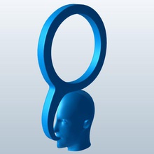 head speaking bubble v2 fob items printable lowpoly 3d print model - Mito3D
