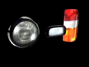 Scheinwerfer bus Auto - Umgebungen Kopf Licht Modell Teile Rennen reverse das Ruski xx Geschwindigkeit textur LKW Fahrzeug Lager 3d print model - Mito3D