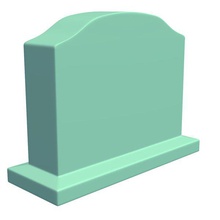 headstone extra shoulder v2 architecture printable lowpoly 3d print model - Mito3D