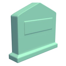 headstone peaked v2 architecture printable lowpoly 3d print model - Mito3D