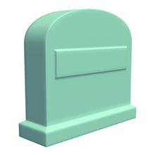 headstone standard v2 architecture printable lowpoly 3d print model - Mito3D