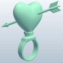 heart arrow v1 jewelry printable lowpoly 3d print model - Mito3D
