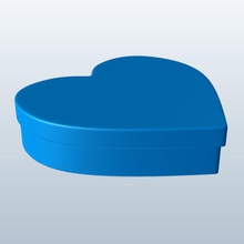 kalp v1 kutu şeklinde heartshaped kutusu kaplar yazdırılabilir lowpoly 3d print model - Mito3D