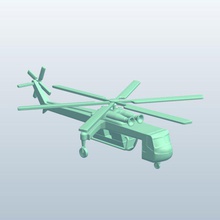 heavyliftaerialcranehelicopter v1 heavylift aerial crane helicopter aircraft printable lowpoly 3d print model - Mito3D