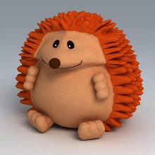 riccio giocattolo animale cartone animato la foresta taglio di capelli il modello odio soft sferica 3d print model - Mito3D