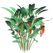 heliconia rostrata la garra de flor el follaje colgantes langosta modelo planta ppalhais pequeño tropical 3d print model - Mito3D