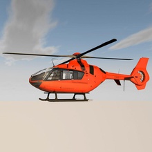 helikopter döner kanatları uçak animasyonlu havacılık bıçak kokpit eurocopter uçuş sinek hipoly iç model phantomliving pilot radar döndürün rotor gökyüzü 3d print model - Mito3D