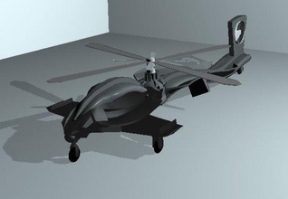 helicóptero conceito aeronaves 3d print model - Mito3D