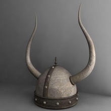 helmet3lwo aged armor battle bescec crusade helm helmet helmet3 lwo horn knight medieval middle plated rpg viking war weapon 3d print model - Mito3D