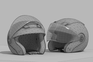 helmet 18 3d casco essezeta head model motorbike outdoor protection race safe sport 3d print model - Mito3D