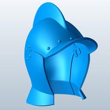 helmetburgonet v1 Helm burgonet Waffen Rüstung bedruckbar ist lowpoly Waffen, 3d print model - Mito3D