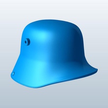 helmetstahlhelm v1 helmet stahlhelm weapons armor printable lowpoly 3d print model - Mito3D