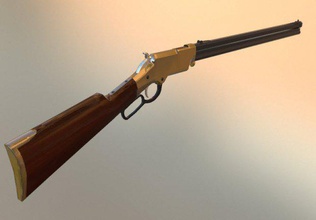 henry rifle western weapons 3d print model - Mito3D